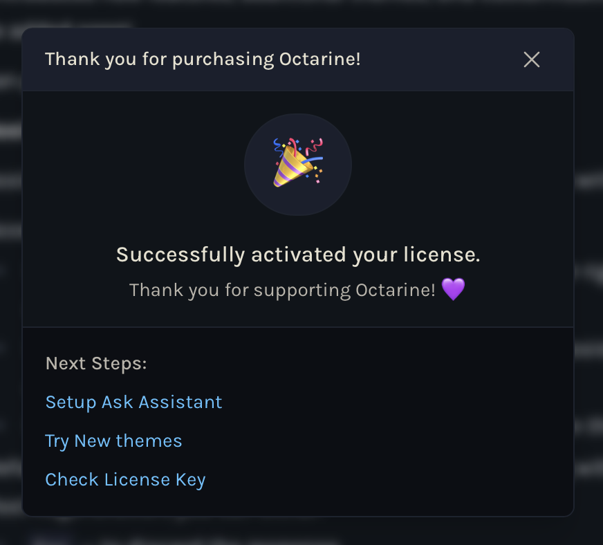 License Activated
