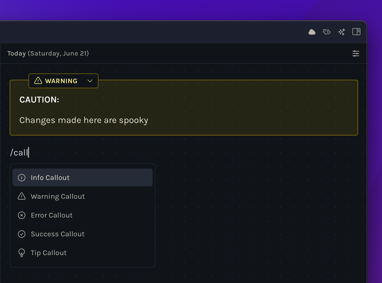Multiple Callout Options