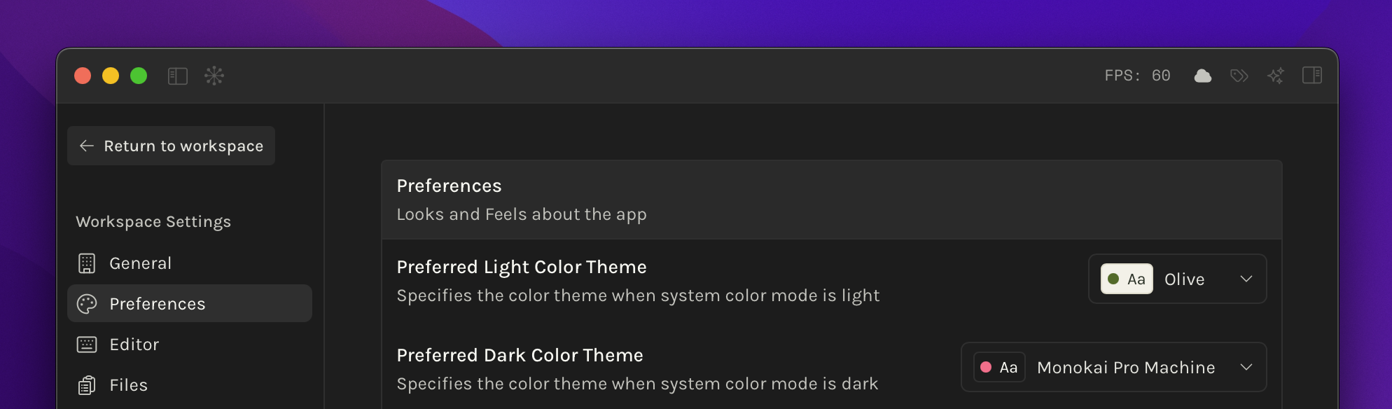 System mode color themes