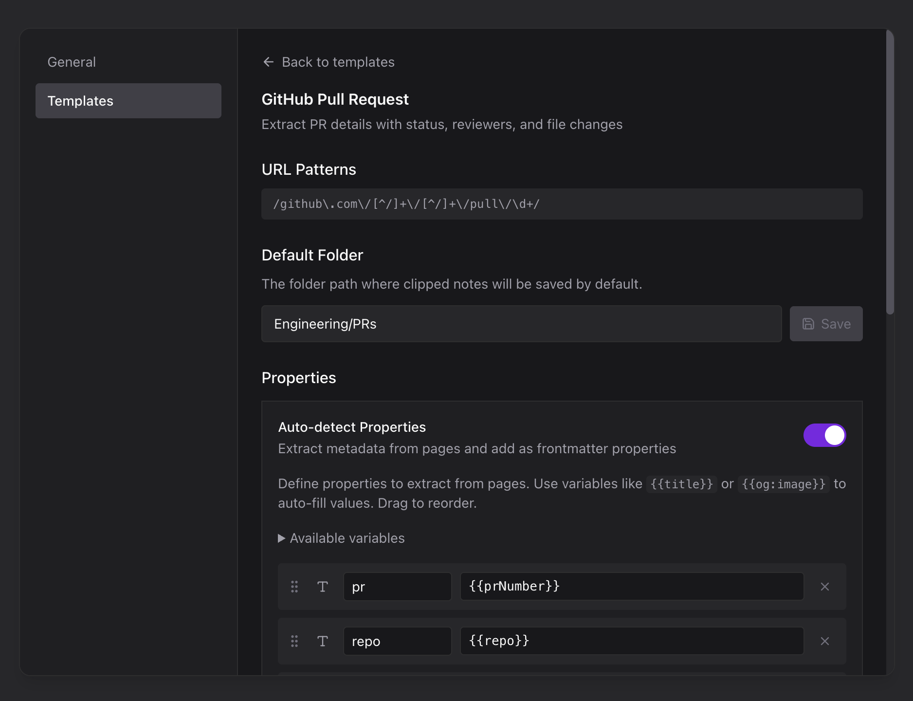 Match a site, file it automatically